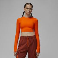 Jordan Wmns Sport Long-Sleeve Crop Top - Dydis L (DQ4396-819 Marškinėliai)