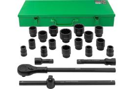 Smūginių įrankių rinkinys, Rockforce, RF-6212-9MPB, 21 dalis, 3/4" 12-kampis