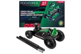 Hidraulinis domkratas su ratukais ROCKFORCE RF-T830008, 1.5t, aukštis 155-525mm, du stūmokliai