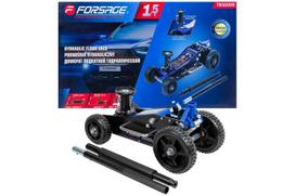 Hidraulinis domkratas su ratukais, FORSAGE, F-T830008, 1.5t, aukštis 155-525mm, du cilindrai