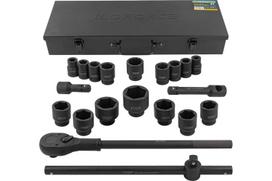 Smūginių įrankių rinkinys, ILOforce, IF-6212-5MPB, 21 vnt., 3/4" (6-kampės) galvutės, metalinė dėžė