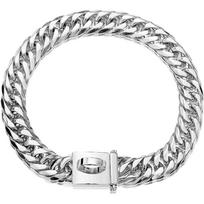 16 mm naujas titano plieno nerūdijančio plieno šuns grandinė augintinio šuns metalinis antkaklis nuo įkandimo 16/41cm