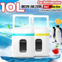 Mini 10L Refrigerator Home Car Fridge Freezer Portable Ultra Quiet Cooling Heating Box Fridge for Travel Camping 12V