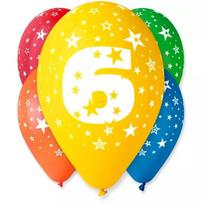 Spalvoti skaičių balionai 5 vnt. - 6