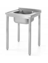 Plieninis stalas su kriaukle 60x70x85 cm - Hendi 812877