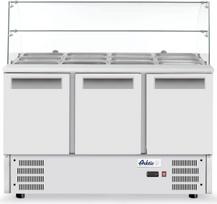 Arktic 3 durų šaldytuvas su stikliniu stalviršiu 4x GN1/1 368 l - "Hendi" 236192