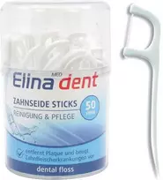Elina Dent dantų siūlas-pagaliukai (dėžutėje), 50 vnt.