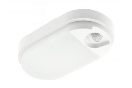Lauko pakabinamas LED šviestuvas GTV Tulon, 15W, 1350lm, 4000K, su judesio jutikliu, IP54, ovalus, b