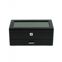 Rothenschild RS-3421-4-BL-GRE black with green velvet + Drawer 4 laikrodžių dėžutė