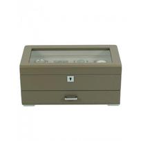 Rothenschild RS-3421-4-TA-TAN brown with beige velvet + Drawer 4 laikrodžių dėžutė