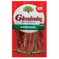 Karštai rūkytos KABANOSI lazdelės 300g