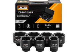 Smūginės galvutės 1'', JCB, JCB-8071-5MPB, 7 dalys (46, 50, 55, 60, 65, 70, 75 mm)
