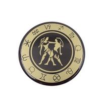 Dvynių zodiako šaldytuvo magnetas – emaliuotas, aukso spalvos, dovana