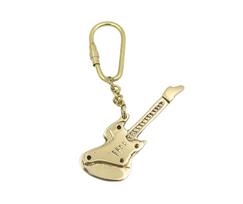Žalvarinis gitaros raktų pakabukas su karabinu – puiki dovana gitaristui