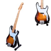 Stingo stiliaus mini mahono gitara, 24,5 cm, su stovu – puiki dovana