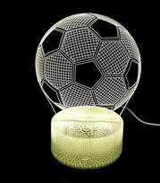 Futbolo naktinė lempa – 3 spalvos, USB/AAA, puiki dovana vaikams