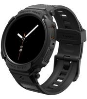 Matinis juodas dėklas - apyrankė Samsung Galaxy Watch 8 (40mm) laikrodžiui "Spigen Rugged Armor PRO"