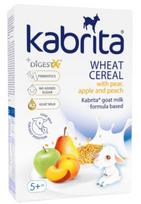 KABRITA® kvietinė košė ožkos pieno pagrindu su kriauše, obuoliu ir persiku, 5 mėn.+,  180 g., 207