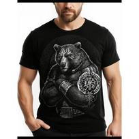 „Cool Bear“ marškinėliai vyrams, retro stiliaus, 3D spausdinti marškinėliai, madingi „Harajuku“ marškinėliai S