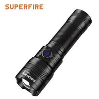 Žibintuvėlis SUPERFIRE  L16-T, 890 lm, 15 W, fokusuojamas, įkraunamas USB C, 18650 3400mAh, IP43