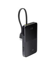 Išorinis akumuliatorius BASEUS LiPo 10000mAh 22.5W USB + USB-C su integruotu USB-C kabeliu,  juodas