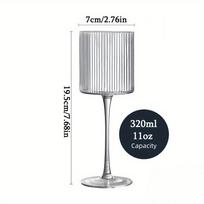 10 vnt. vyno taurės Elegantiško briaunoto dizaino vyno taurės 11oz Ilgas kotas Unikali moderni forma - Rankų darbo aukščiausios kokybės vyno taurė 10pcs gray