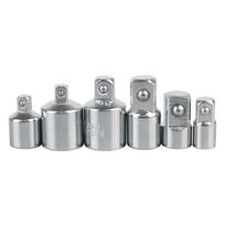 6 vnt. terkšlinio rakto galvutės adapteriai 1/4 colio į 3/8 colio, 3/8 colio į 1/2 colio, 1/2 colio į 1/4 colio