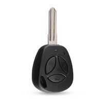 3 mygtukų pakaitinis automobilio rakto korpusas Lada, neapipjautas automobilio ruošinys, nuotolinio rakto korpuso dangtelis, pultelis Priora Kalina juoda
