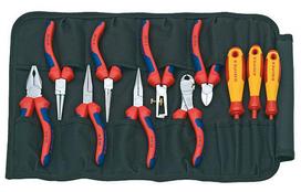 KNIPEX replių rinkinys įrankių krepšyje