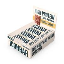 ICONFIT ICONBAR Vanilla Cream Baltyminis batonėlis, 12*45g