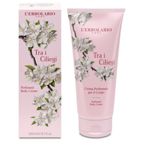L'Erbolario Tra i Ciliegi Perfumed Body Cream Parfumuotas vyšnių aromato kūno kremas, 200 ml