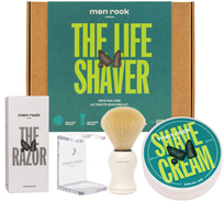 Men Rock Ultimate Shaving Gift Set Sicilian Lime Skutimosi rinkinys su dviašmeniu skustuvu, 1vnt