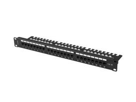 PATCH PANEL 24 PORT 1U 19 CAT.5E UTP WITH CABLE ORGANIZER BLACK LANBERG