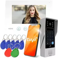 EURA VDP-90A3 DELTA VIDEODOMOFON + baltas TUYA monitorius