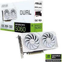 Asus GeForce RTX 5060, 8GB GDDR7, Dual OC White (DLSS 4) DUAL-RTX5060-O8G-WHITE