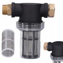 Vandens filtras 3/4" F-M – Išimamas metalinis tinklelis, Filtravimas 40 mikronų, Slėgis iki 10 bar