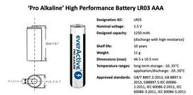 Vaizdo kameros akumuliatorius EVERACTIVE AAA šarminės baterijos 1250mAh, 10 vnt. - LR0310PAK