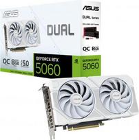 Graphics Card ASUS NVIDIA GeForce RTX 5060 8GB GDDR7 128 bit PCI Express 5.0 Active DUAL-RTX5060-O8G-WHITE DUAL-RTX5060-O8G-WHI | 4711636196963