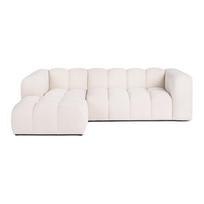 Kreminės spalvos iš velveto kampinė sofa (su kairiuoju kampu/su gultu) Cube – Bonami Selection