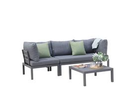 Metalinių lauko baldų komplektas: staliukas 70 x 70 x 30 cm, sofa 140 x 70 cm