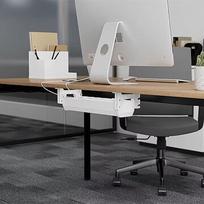 Maclean under-desk cable/extension organizer, max. load 5kg, white, MC-106 W MC-106 W