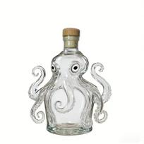 Kūrybiškas aštuonkojo formos vyno karafas | 320 ml mini nešiojama viskio butelis su daugkartinio naudojimo stiklainiu - Puikiai tinka namų valgymui, lauko vakarėliams 1pc