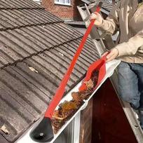 Įtraukiamas karnizo praustuvo latako lapų valymo rinkinys Plastikiniai sodo įrankiai Leaf Cleaning 5-piece Set raudona