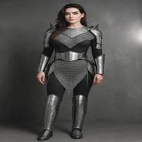 Karališkas moteriškas viduramžių kario šarvų komplektas grandininiai šarvai plieninės plokštės LARP Cosplay kostiumas herojiškoms karalienėms