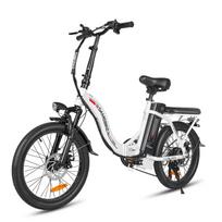 SAMEBIKE CY20 Miesto E-Dviratis Su Priekaba 350W Variklis 36V12Ah Baterija Sulankstomas Elektrinis Dviratis Suaugusiems 20 Colių Padangos Miesto Kelionių Elektrinis Dviratis balta