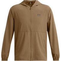 Under Armour UA Vibe Windbreaker Woven Training Solid Color Hooded Long Sleeve Jacket Men jackets Coyote-Brown 1386555-498 L