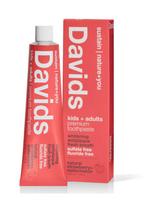 Davids apnašas mažinanti natūrali dantų pasta braškių ir arbūzo skonio, 155 ml.