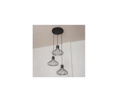 Liustra ant laido SOLANO 3xE27/15W/230V, juoda/auksinė