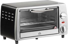 Gruzdintuvė HOMCOM elektrinė orkaitė 10L, su reguliuojama temperatūra ir laikmačiu, 750W, 36,5x26x22 cm, sidabrinė