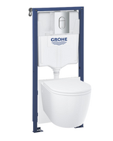 Komplektas 5in1: BauCeramic WC su Rimless su dangčiu SC+WC rėmas+mygtukas Arena Cosmo+rėmo tvirtini 103849SH00